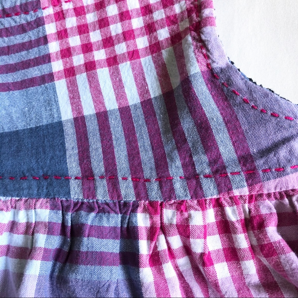 Tea Collection Reversible Blue/Pink Cotton Dress 3 - Picture 10 of 11